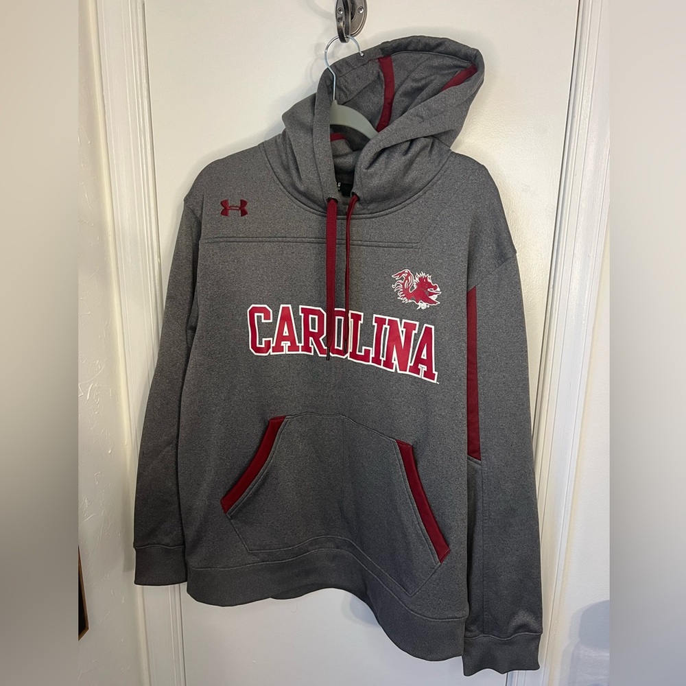 Under Armour Carolina Hoodie - Gray and Red size Large